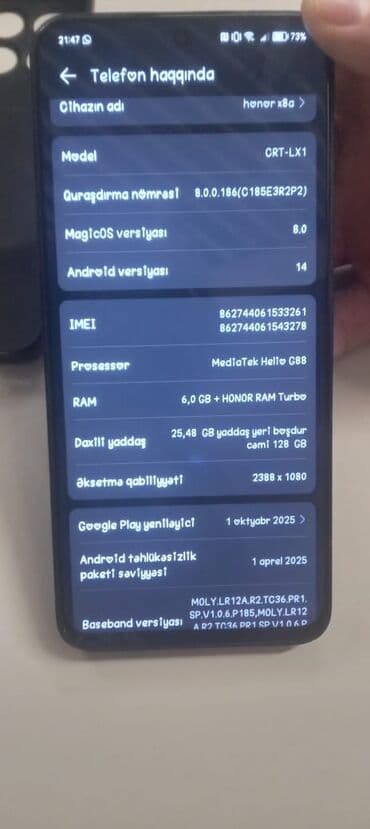 honor 60 se qiymeti: Honor X8a, 128 GB, rəng - Qara, İki sim kartlı — 3