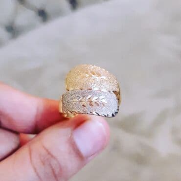 tək qaş: Toy, Üzük, Sarı qızıl, 585 Əyar, Qaşsız — 2