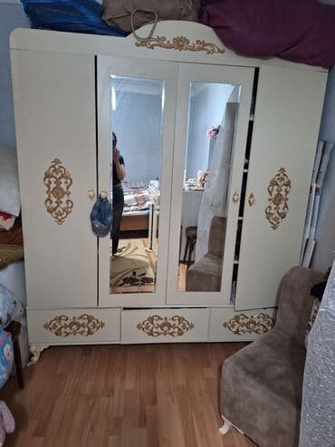 Dolablar: Yeni, 4 qapılı Qarderob, paltar dolabı