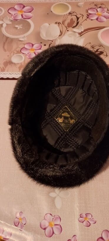 uşaqlar üçün flisli papaqlar: Qara rəngli norka papaqTezedir.Rusiyadan alinib. - Klassik, dairəvi — 4