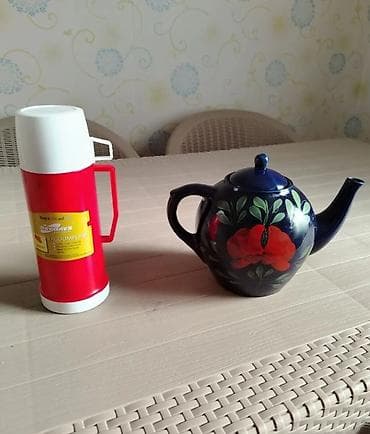 Çay dəsti, rəng - Göy, Keramika, 1 nəfərlik — 1