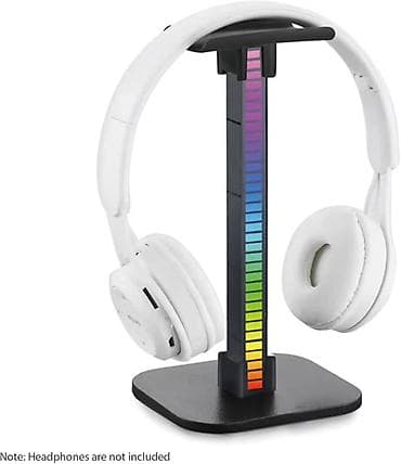 iphone x kabrolar: RGB LED qulaqlıq stendi – musiqiyə reaksiya verən işıq effektli - — 2