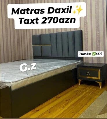 шифоньер для спальни: Taxt – matras daxil - Ölçü: 200×160 sm - Başlıq: yumşaq döşənmiş — 1