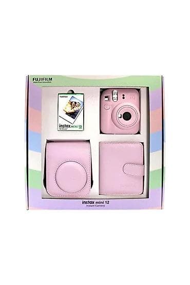 Fujifilm Instax Mini 12 dəst – pastel çəhrayı rəngdə ani fotoaparat