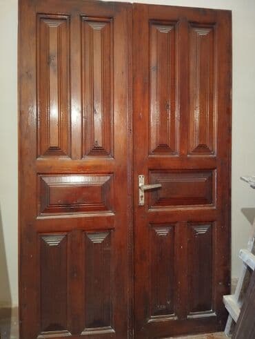 ev dekor: Taxta qapılar dəsti - Material: tam ağac (taxta), klassik panel və — 3