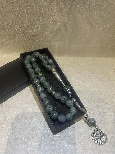 yuxuda muncuq gormek: Təsbeh – dekorativ metal tasseli - Material: cilalanmış şüşə/daş — 3