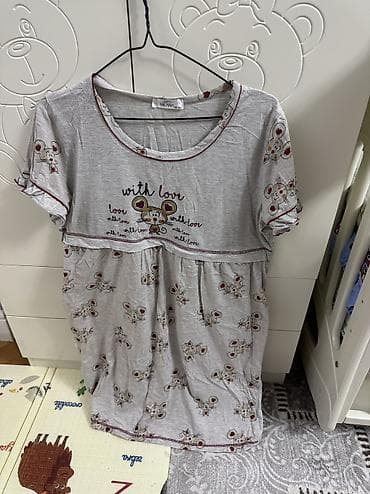 ev geyimler: Халаты красное и розовое не ношеное светло серый для беременных — 4