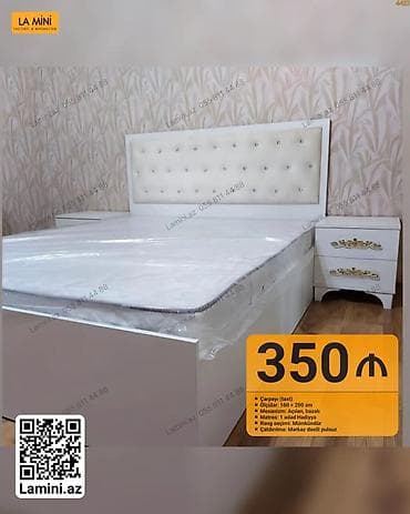 matras 2 neferlik: İkinəfərlik çarpayı, Bazalı, Matras ilə, Siyirməsiz — 1