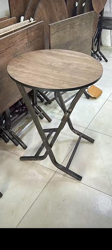 Masalar və oturacaqlar: Balkon masası, Yeni, Qatlanan, Laminat, Yumru masa — 1