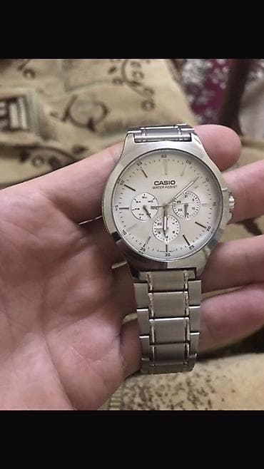 Мужская одежда: Б/у, Наручные часы, Casio, цвет - Серебристый — 2