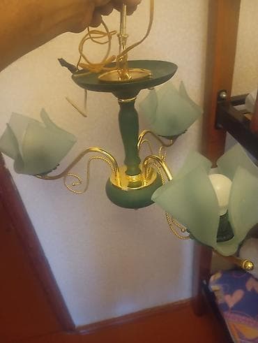 dekor isiq: Çılçıraq, 3 lampa, Metal — 2