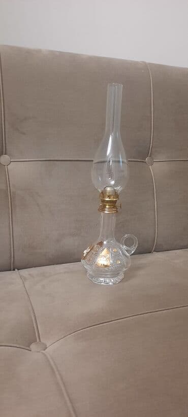 Led çilçıraqlar: Şüşə fitilli kerosin lampası - Klassik dizaynlı, şüşə gövdəli və şüşə — 1