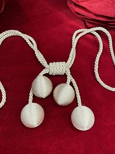 Pərdə bağlama kəməri – dekorativ tasselli model4 ədədi - Material