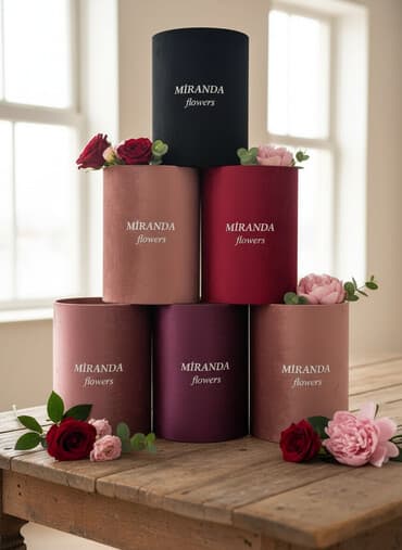 Gözəllik və estetika avadanlığı: Gül mağazaları və hədiyyəlik məhsullar üçün qutular (üzəri vilur — 1