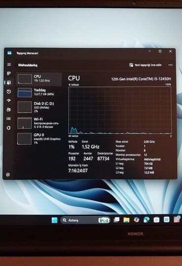 xiaomi mi 8 qiymeti kontakt home: HONOR noutbuk - Prosessor: 12-ci nəsil Intel Core i5-12450H (8 nüvə — 4
