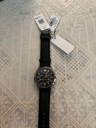 Aksesuarlar: Yeni, Qol saatı, Emporio Armani, rəng - Qara — 2