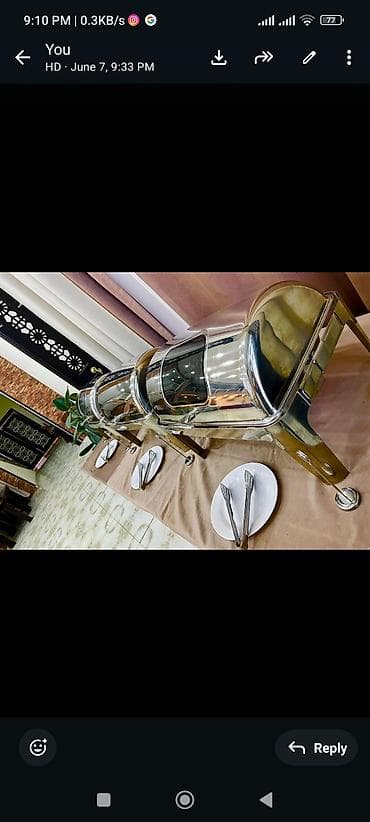 Restoran, kafe avadanlığı: “12 ədəd chafing dish rafı və müxtəlif restoran mətbəx avadanlıqları — 1