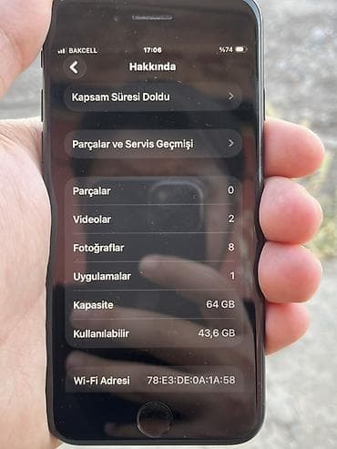 m m mobilya: IPhone SE 2020, 64 GB, Qara, Barmaq izi — 7