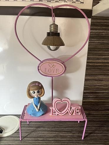 xalis bal: Dekorativ masa lampası – “LOVE” temalı - Rəng: Çəhrayı konstruksiya — 1