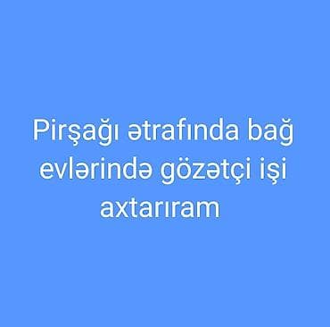 Bağa nəzarət və səliqə-səhmanına baxmaq. Ağacları sulamaq kimi işlər