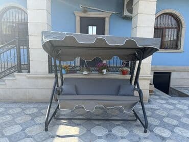 işlənmiş bağ mebeli: Диван-качели, С зонтиком, Металл — 3