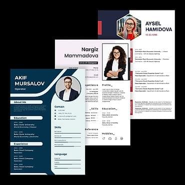 otelde iş: Xidmət: Peşəkar CV hazırlanması - Müasir, diqqətt çeken CV - 1 — 1