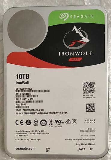 Seagate IronWolf NAS sərt diski – 10TB Xüsusiyyətlər: - Model