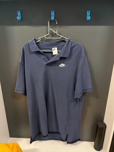 зеленые мужские спортивные костюмы: Мужское поло, Nike, XL, цвет - Синий — 1