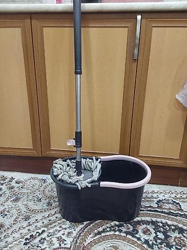 Döner başlı mop və vedrə dəsti - Tip: Avtomatik sıxma sistemli mop