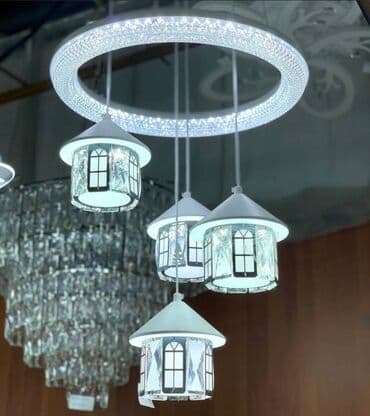 Led Çılçıraq, 4 və daha çox lampa, Metal