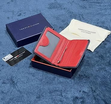 Tommy Hilfiger kişi pul kisəsi – dəri aksesuar • Material: təbii — 2