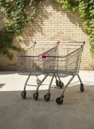 market avadanliq: Supermarket alış-veriş arabaları (2 ədəd) az islənmis ideal — 1