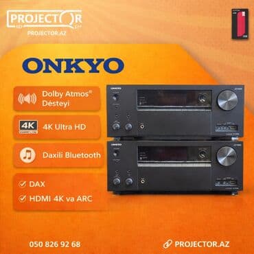 Maqnitofonlar: ONKYO AV-receiver - Dolby Atmos dəstəyi – çoxölçülü səs üçün - 4K — 1