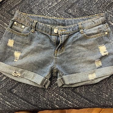 ultra 2: Qadınlar üçün denim şort - Rəng: açıq-mavi jeans - Stil — 2