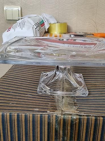 edava qablari: Tort və şiriniyyat qabı, Şüşə, Çexiya — 2