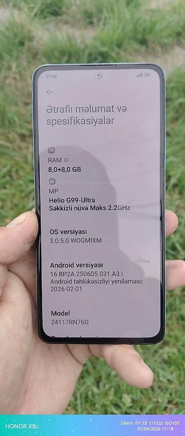 playstation arendaya verilir: Redmi Note 14, 256 GB, rəng - Mavi, Barmaq izi, İki sim kartlı, Face ID — 4