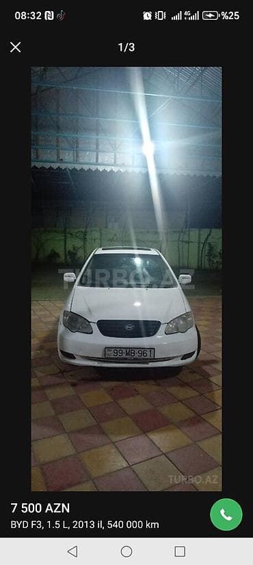 prius 20 kuza qabaq bufer: BYD F3: 1.5 l | 2013 il 540000 km Sedan — 2