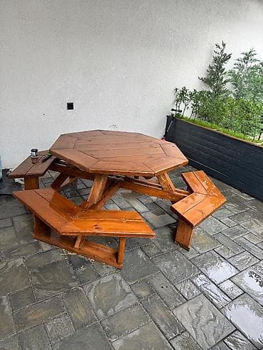 Bağ, çöl oturacaqları: İşlənmiş, Sadə stul, Taxta — 1