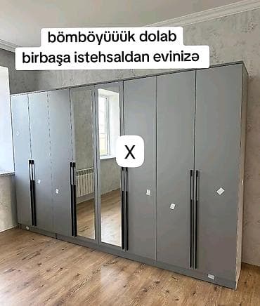 Böyük tutumlu, müasir dizaynlı qarderob dolabı - 6 qapılı lalafo.az -da Böyük tutumlu, müasir dizaynlı qarderob dolabı - 6 qapılı