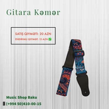 gitara satışı: Gitara Kəmər Satış qiyməti: 20 azn Endirimli qiymət: 15 azn ✅ — 1