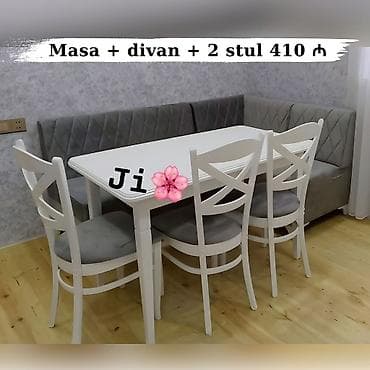 mebel stul: Turkiye istehsali. Metbex masa desti Masa 2 oturacaq divan Masa — 1