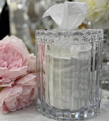 iran peci irsad: Keyfiyyətli və möhkəm şüşə, hündür, qapaqlı dizayn salfet qabı — 1