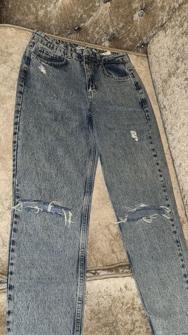 boyfriend şalvar qız üçün: Cinslər, Zara, M, rəng - Mavi — 2