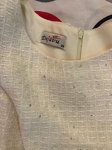 Brend: Dejavu Ölçü: 36 Ağ/krem rəngli, zərif parıltılı tweed — 2