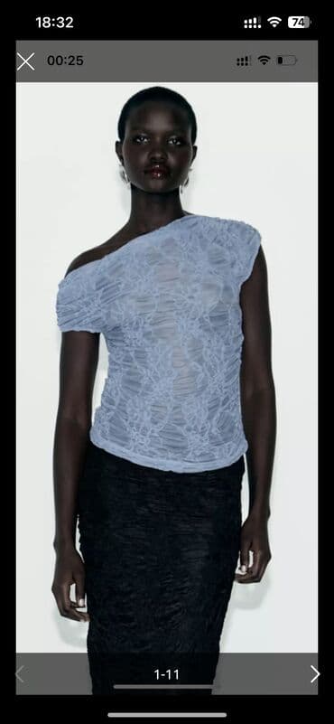 sədərəkdə kişi geyimləri: Futbolka, Zara, M, rəng - Mavi — 6