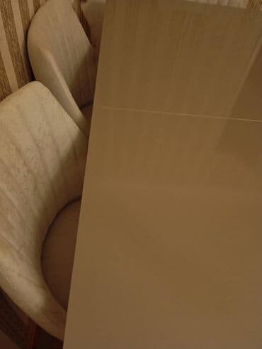 Qonaq otağı üçün, Yeni, Açılan, Dördbucaq masa, 6 stul