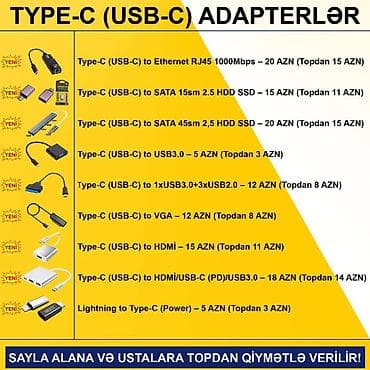 sazz internet sumqayit: Adapterlər/Keçidlər SAYLA ALANA VƏ USTALARA TOPDAN QİYMƏTLƏ VERİLİR! — 9