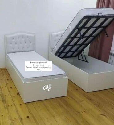 Çarpayılar: Yeni, Təknəfərlik çarpayı, Bazalı, Matras ilə, Siyirməli, Azərbaycan — 5