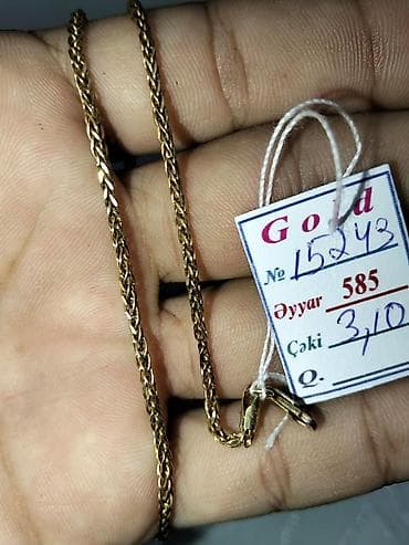 qizil alan: 585 probalı sunbül qızıl zəncir - Metal: Qızıl (585 əyarlı) - Çəki — 1