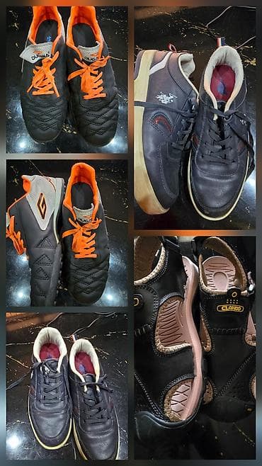 Ayaqqabılar: Məhsul: kişi ayaqqabıları və idman krossovkaları dəsti Ölçü: 39 (hər — 4